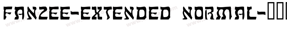 Fanzee-Extended Normal字体转换